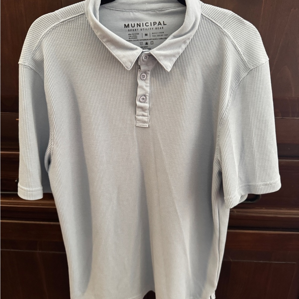 Municapal light blue Polo Shirt with Soft Cotton Blend